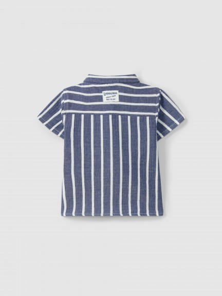 Camisa de gasa a rayas Camisa de gasa a rayas
