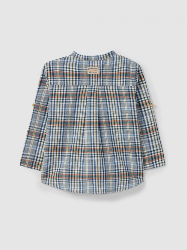 Camisa cuello mao cuadros Camisa cuello mao cuadros