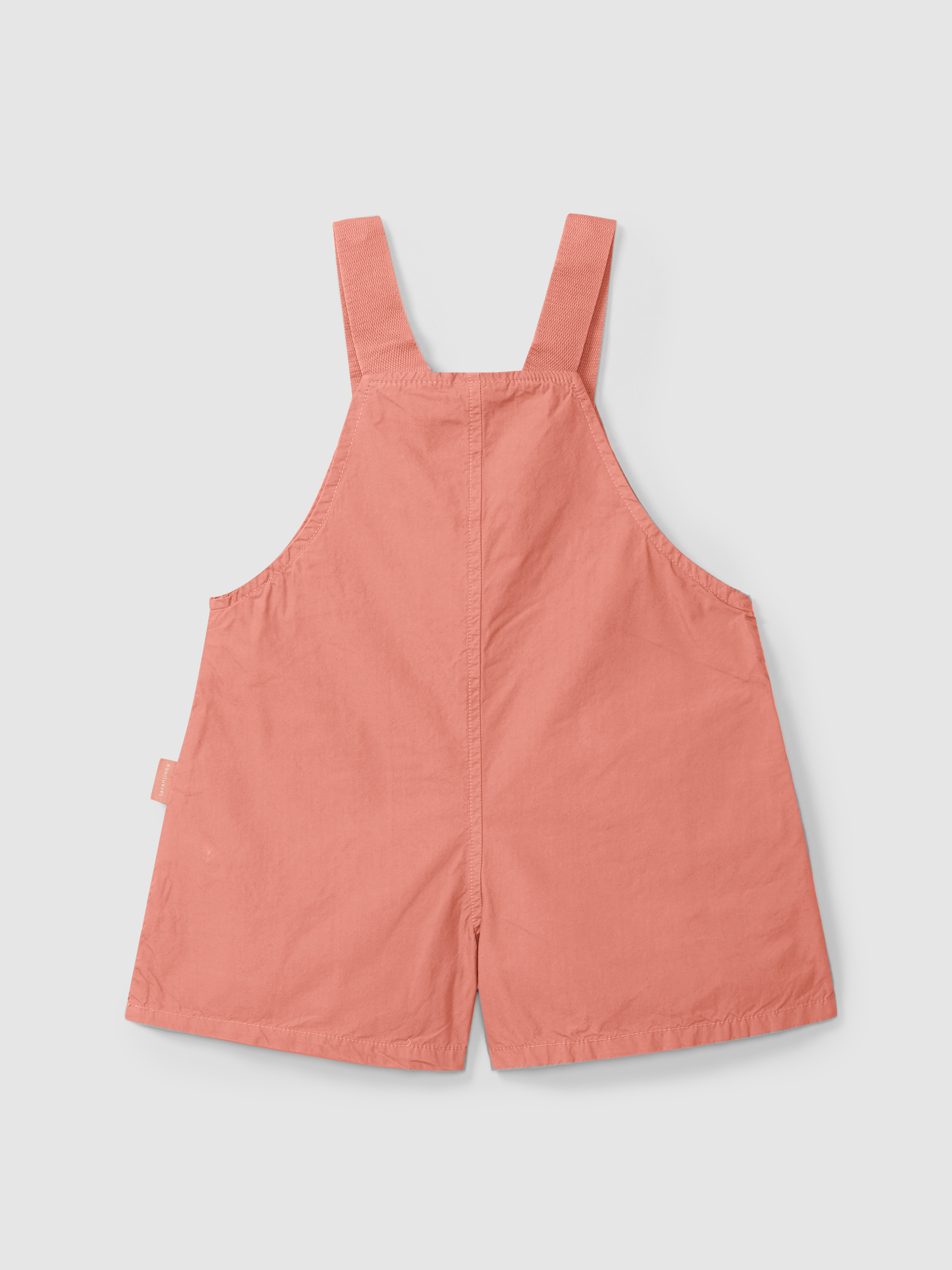 Twill dungaree shorts with rickrack detail