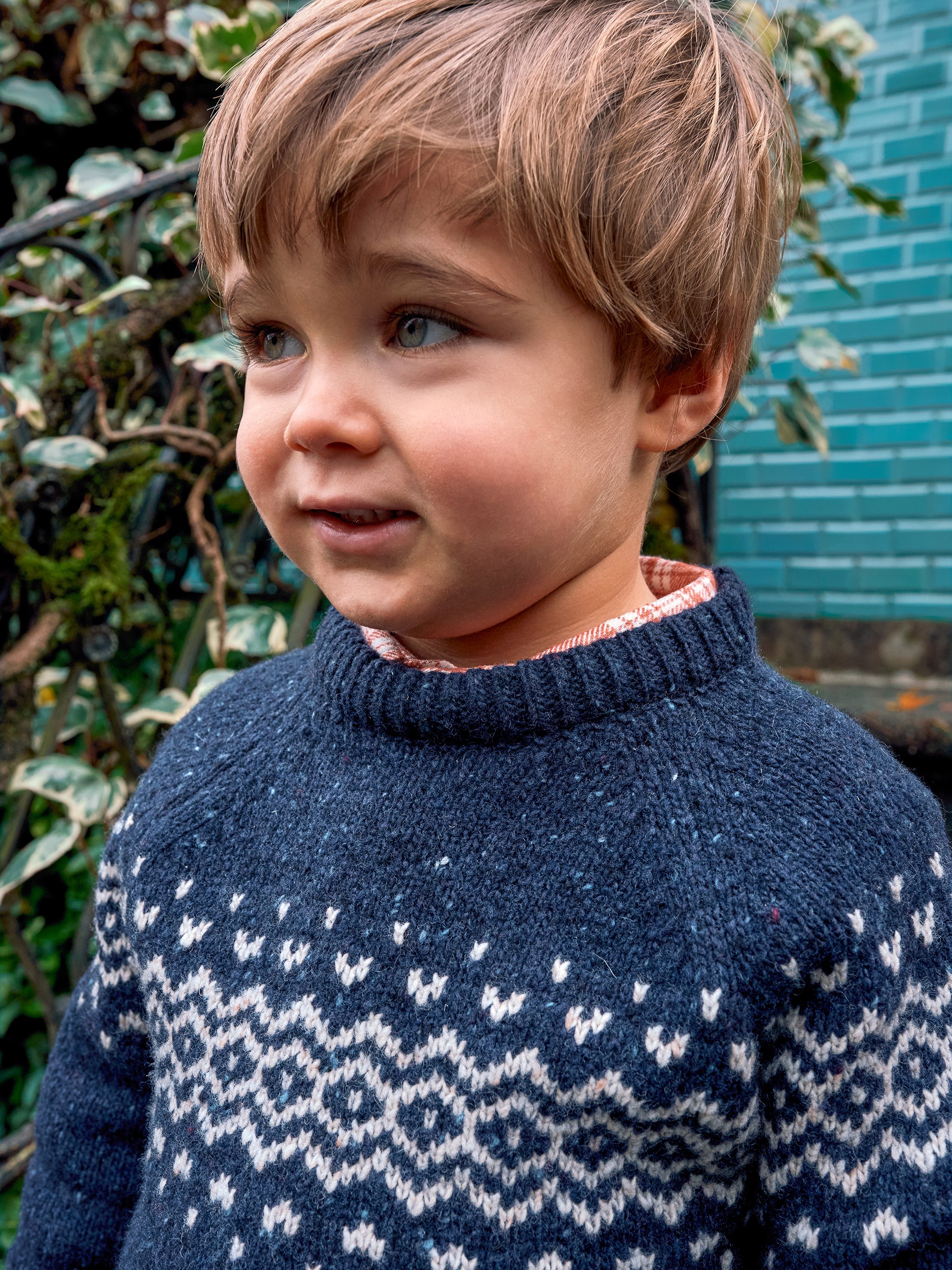 Camisola tricotada com jaquard