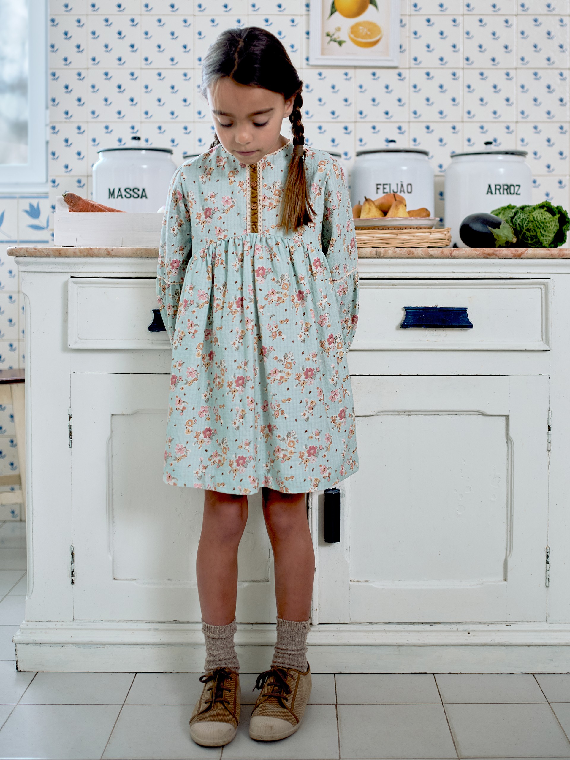 Floral dress with lace details