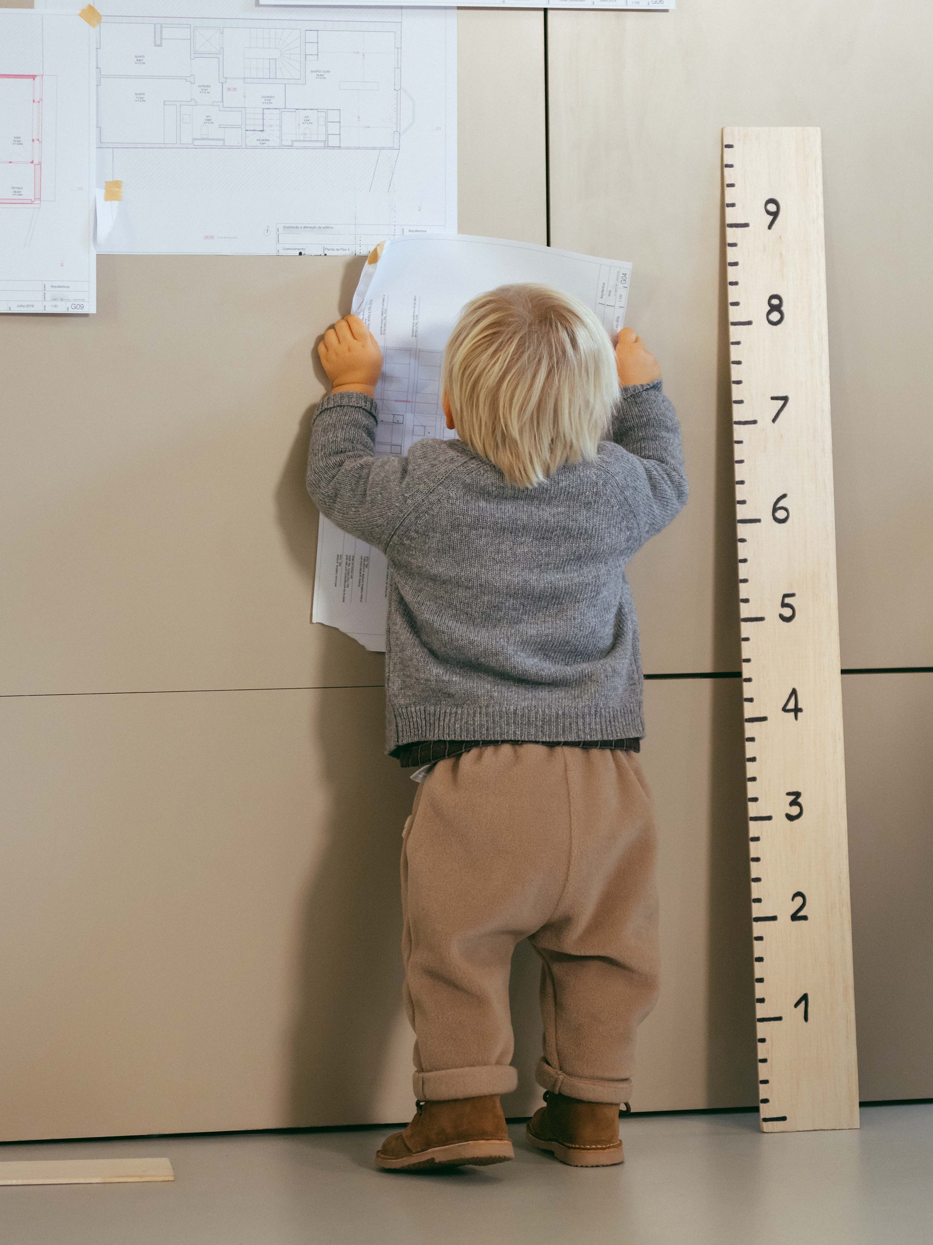 Pantalon pull-up en polaire avec poche