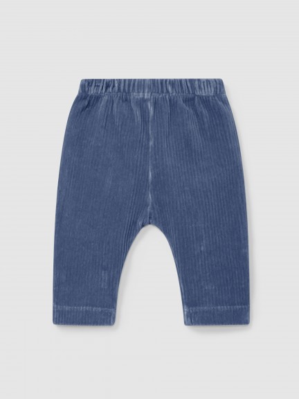 Pantalon pull-up en tissu de type velours côtelé avec poches Pantalon pull-up en tissu de type velours côtelé avec poches