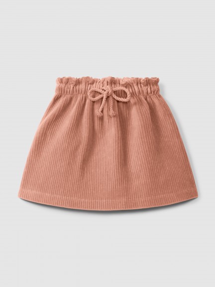 Skirt in corduroy-type fabric Skirt in corduroy-type fabric