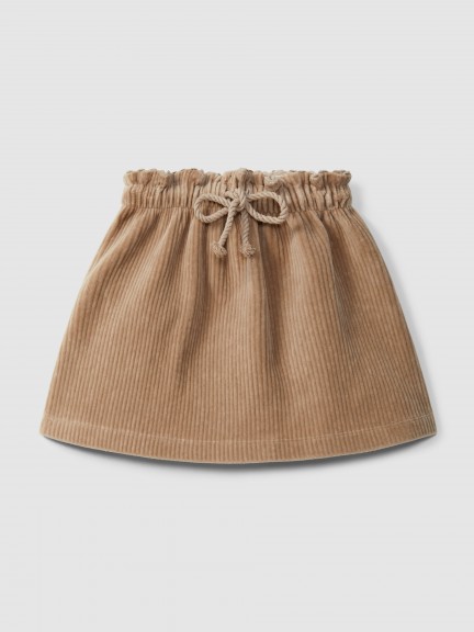 Skirt in corduroy-type fabric Skirt in corduroy-type fabric