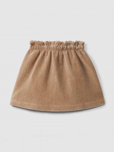 Skirt in corduroy-type fabric Skirt in corduroy-type fabric