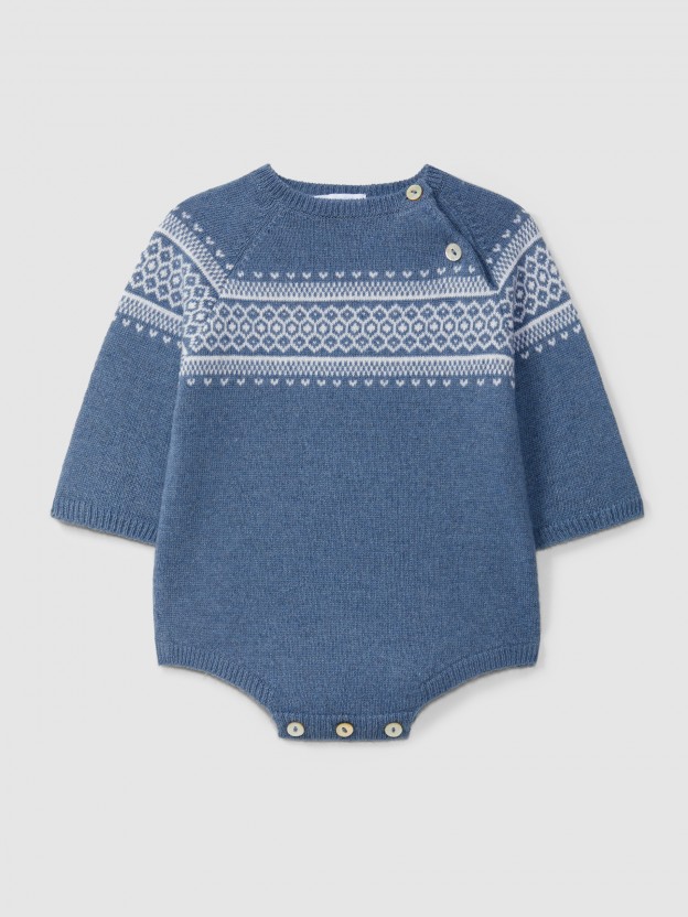 Fofo tricotado com jacquard Fofo tricotado com jacquard