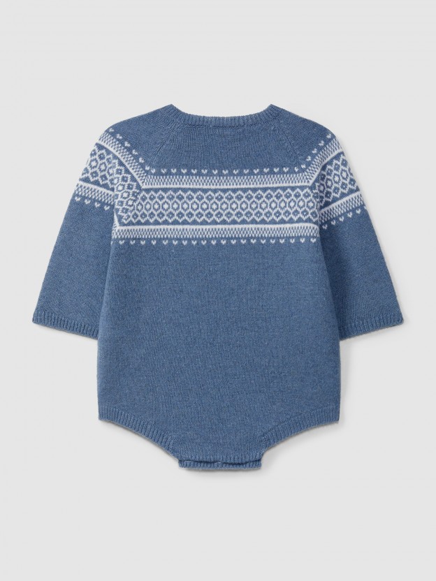 Fofo tricotado com jacquard Fofo tricotado com jacquard