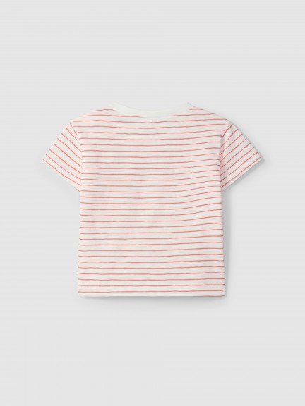 Striped T-shirt with embroidery Striped T-shirt with embroidery