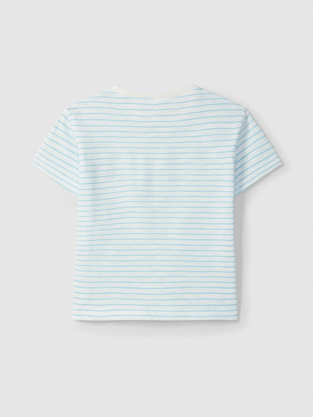 Camiseya a rayas con bordado