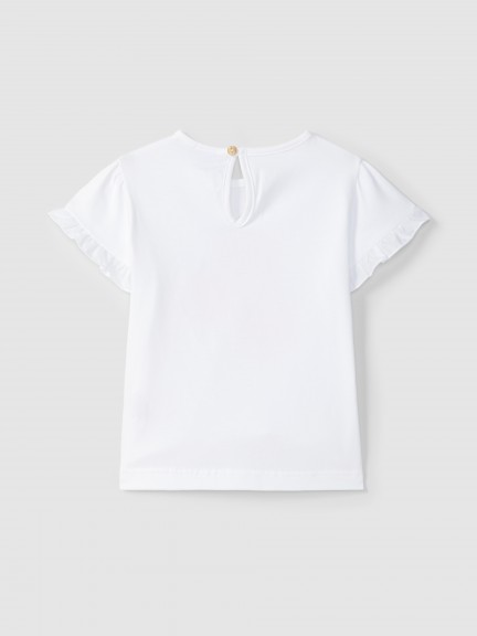 Camiseta estampada con detalle en relieve Camiseta estampada con detalle en relieve