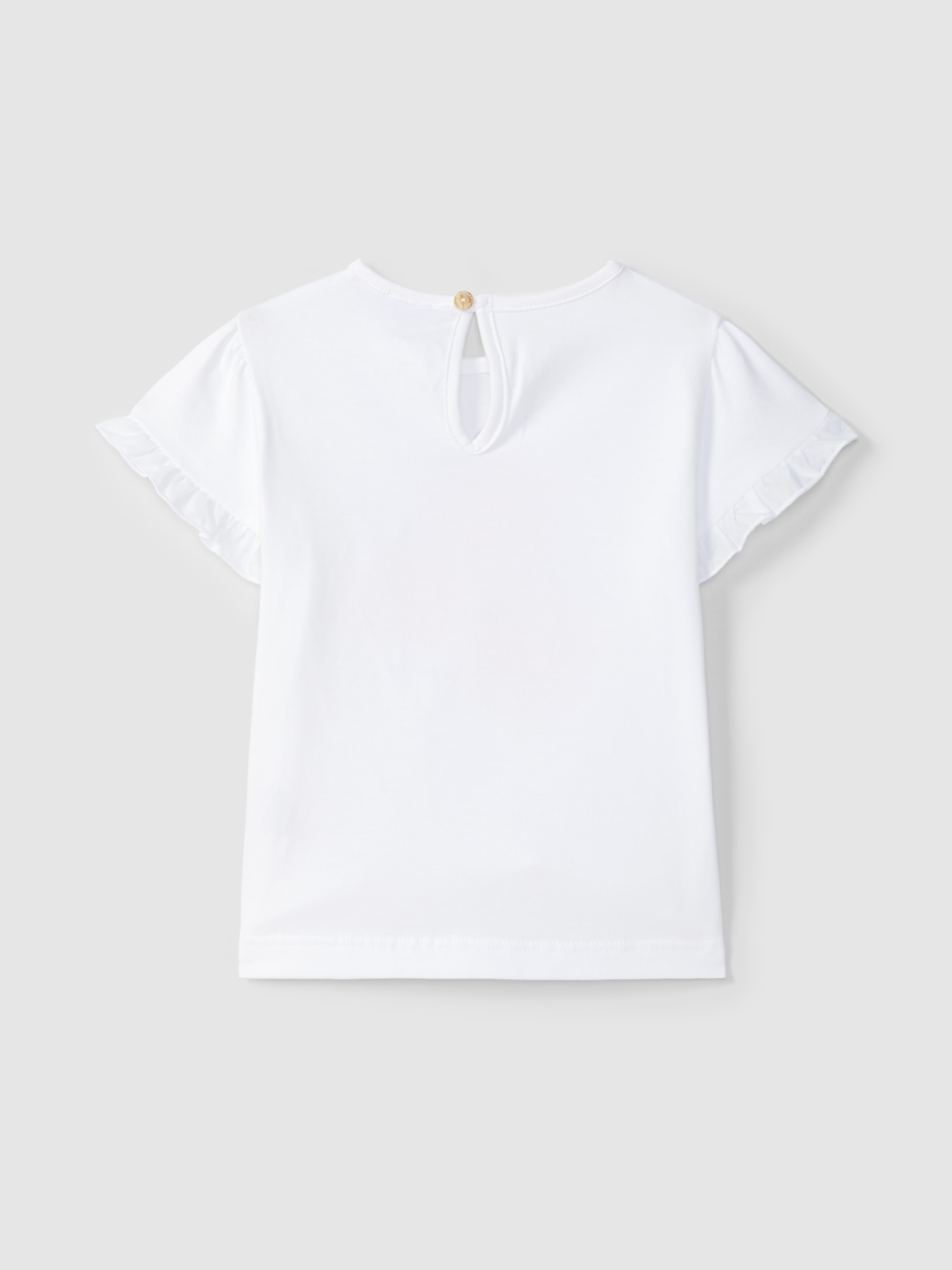 Printed T-shirt with embossed detail