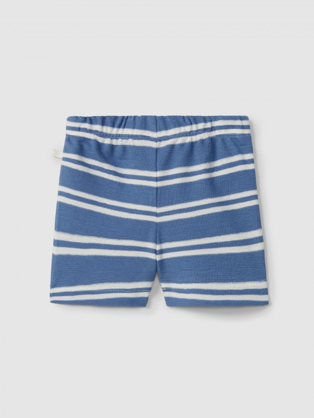 Pantalón corto pull-up a rayas Pantalón corto pull-up a rayas