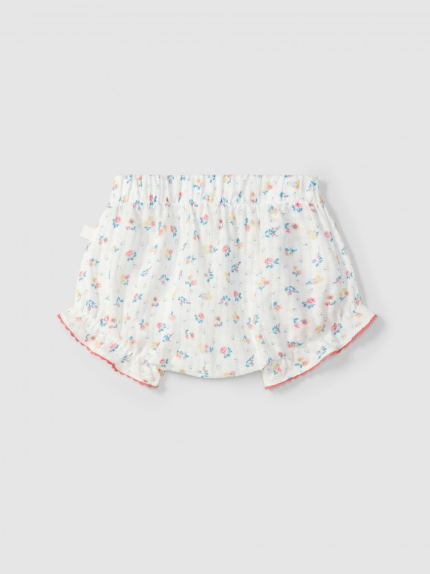 Floral print pull-up shorts Floral print pull-up shorts
