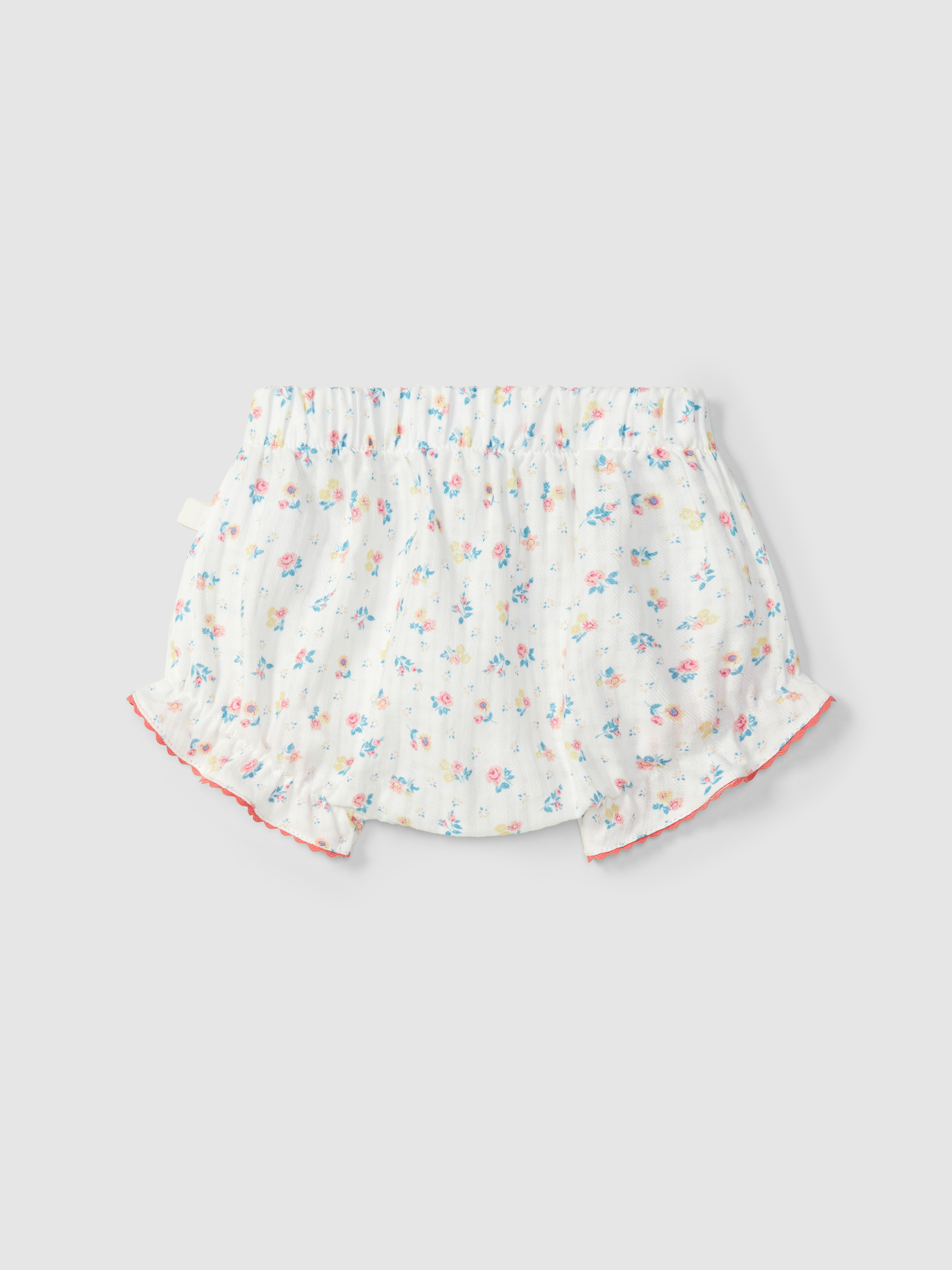 Floral print pull-up shorts
