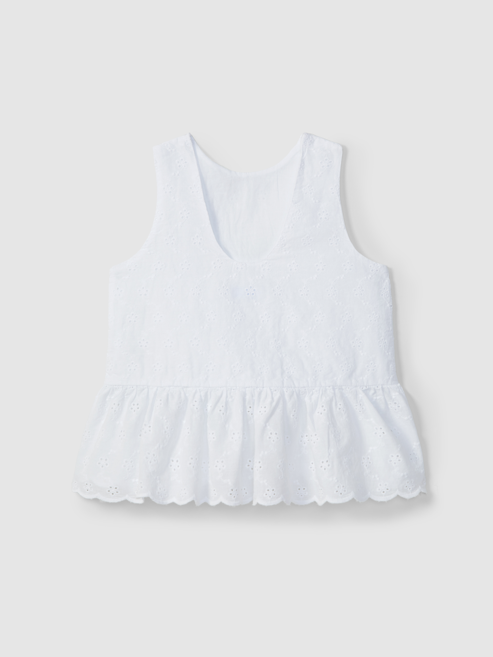 Top in English embroidery