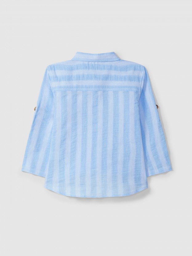 Camisa lino con aspecto natural Camisa lino con aspecto natural