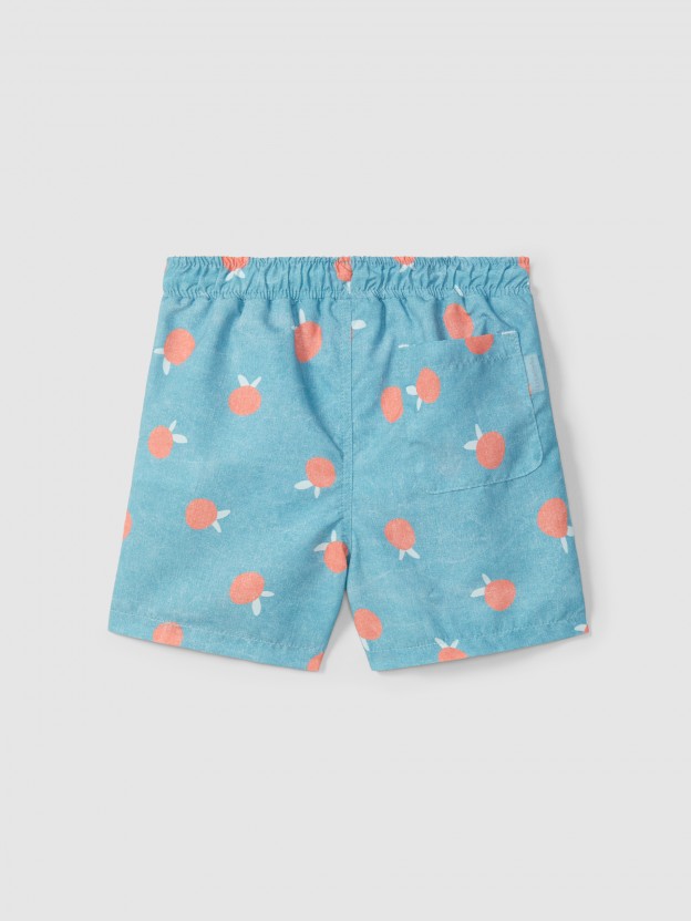 Cal��es de banho estampado de ma�as