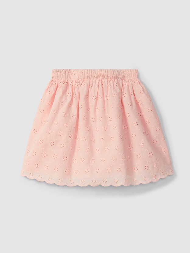 Skirt in English embroidery Skirt in English embroidery