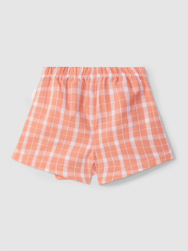 Jupe-culotte carreaux