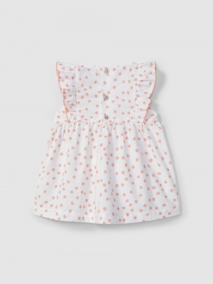 Robe imprimée avec détails de couleur en contraste Robe imprimée avec détails de couleur en contraste