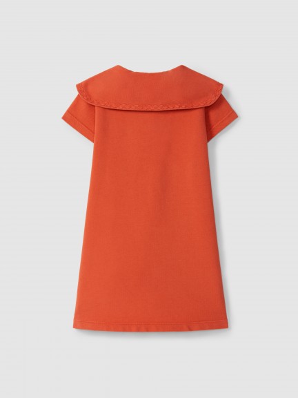 Vestido piqué con detalle de zig zag Vestido piqué con detalle de zig zag