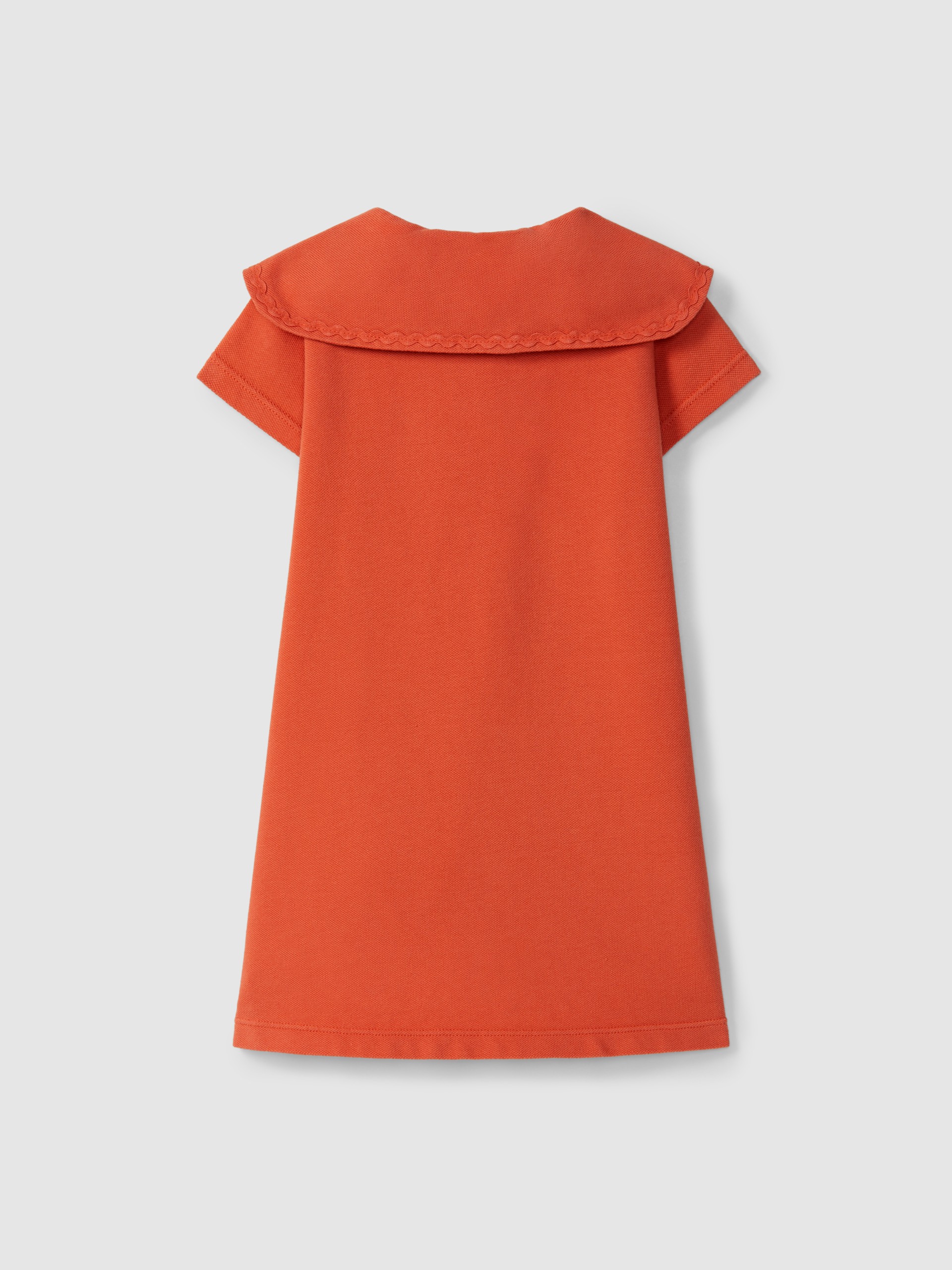 Piqué dress with rickrack detail