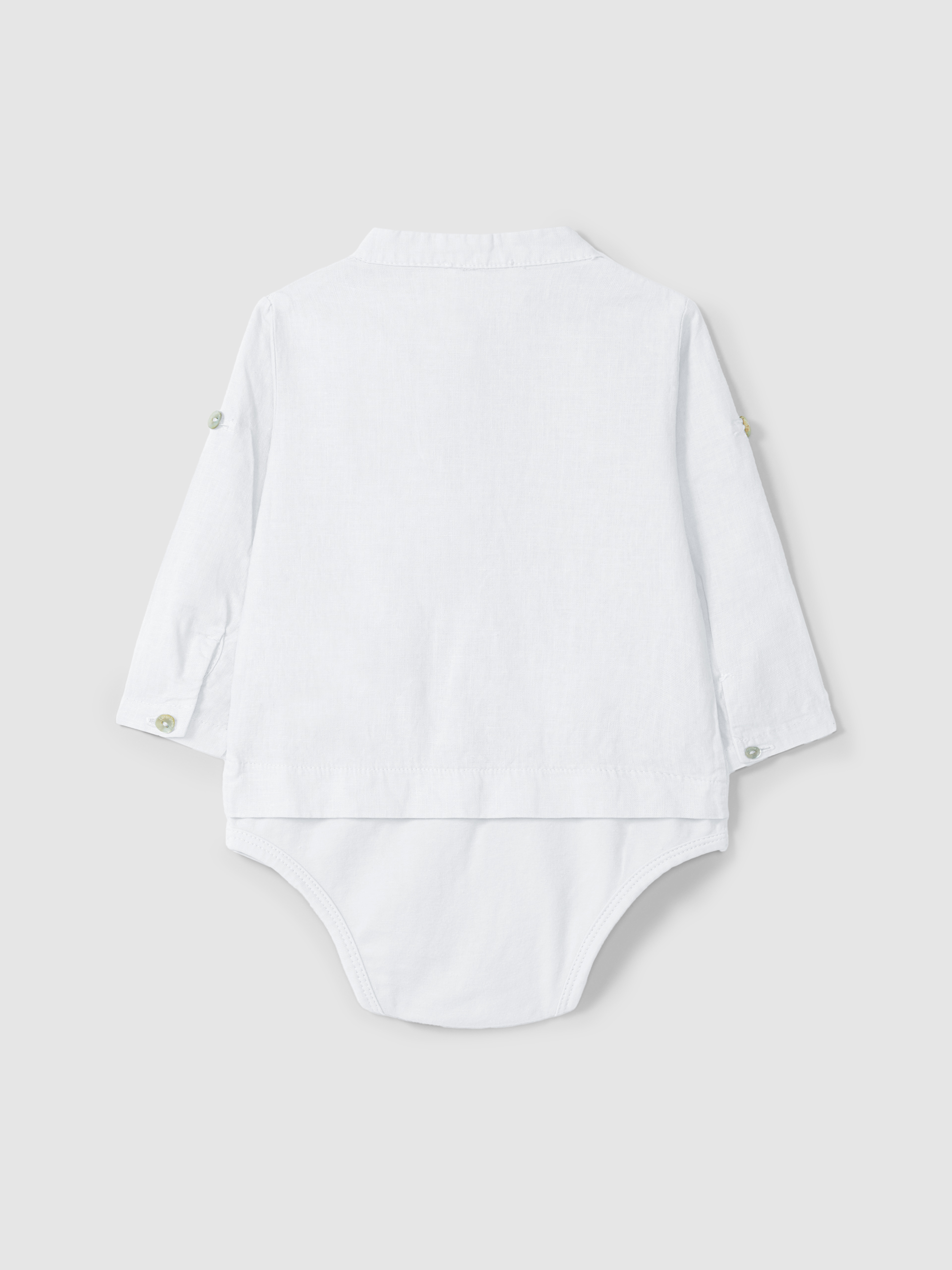 Body-camisa gola mao em linho