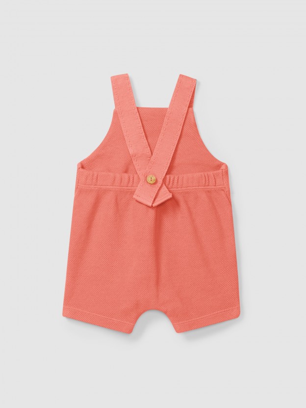 Piqu� dungaree shorts