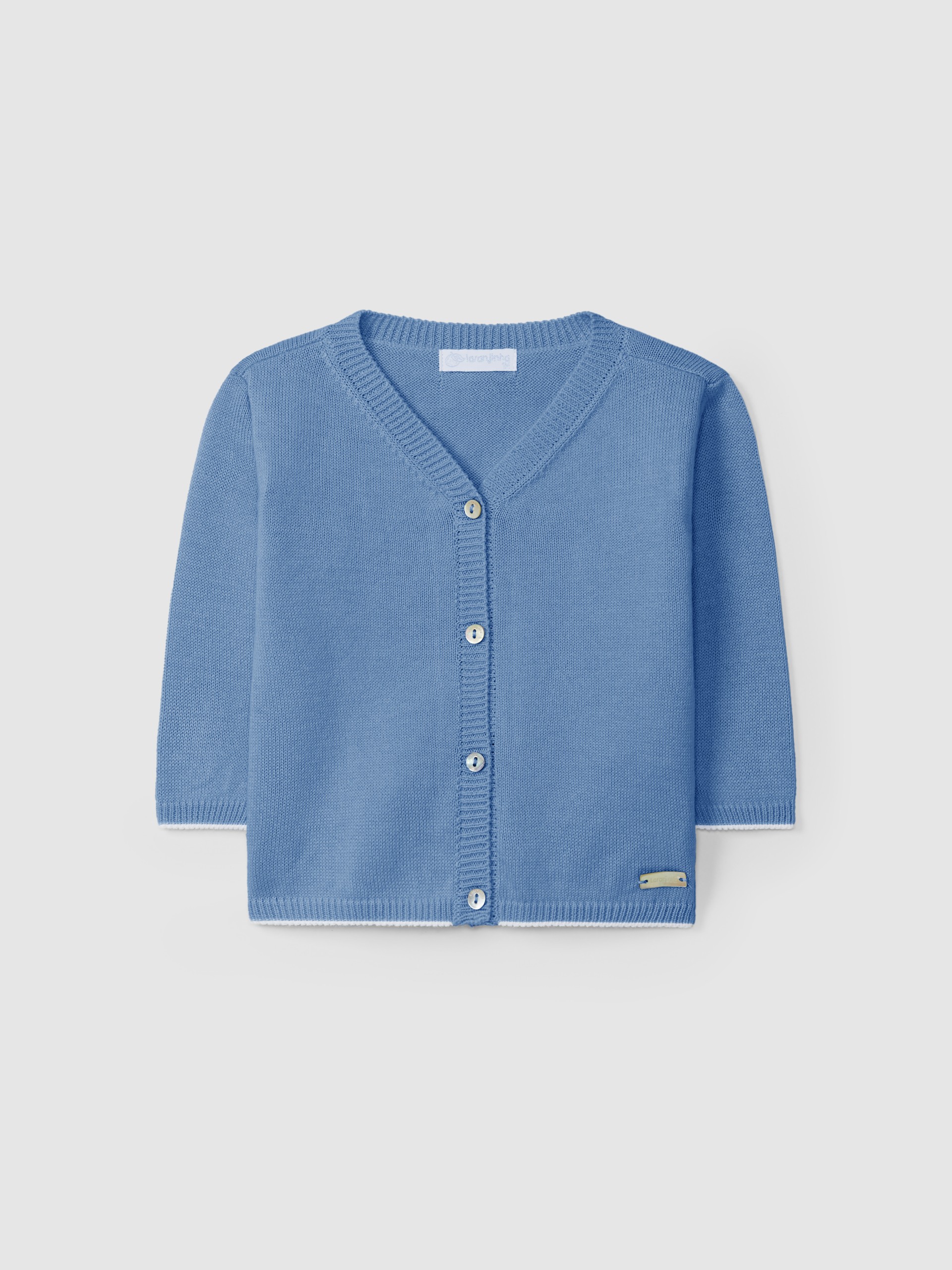 Gilet col en V avec détail de couleur en contraste