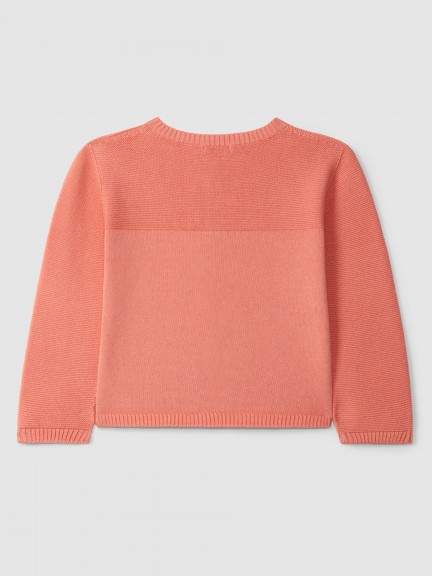 Knitted cardigan round neckline Knitted cardigan round neckline
