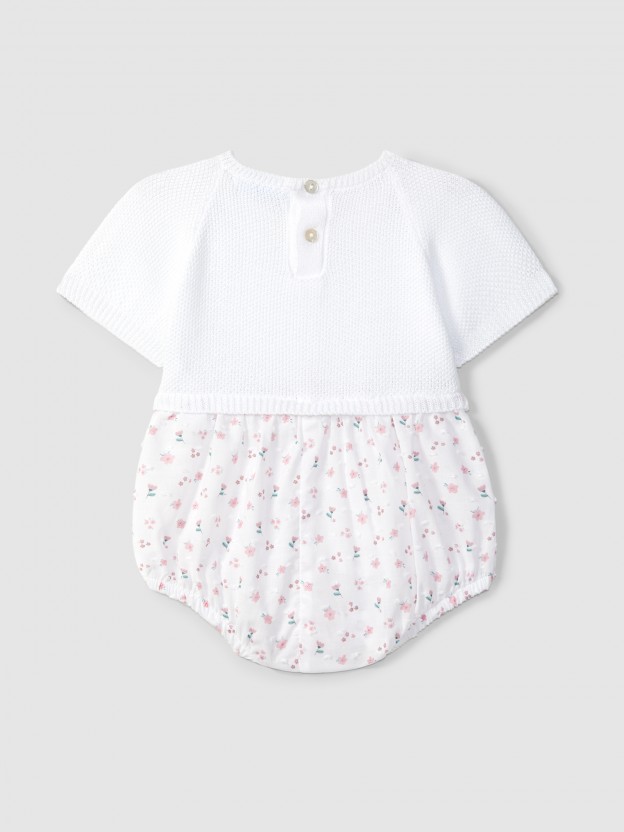 Printed fabric shortie Printed fabric shortie