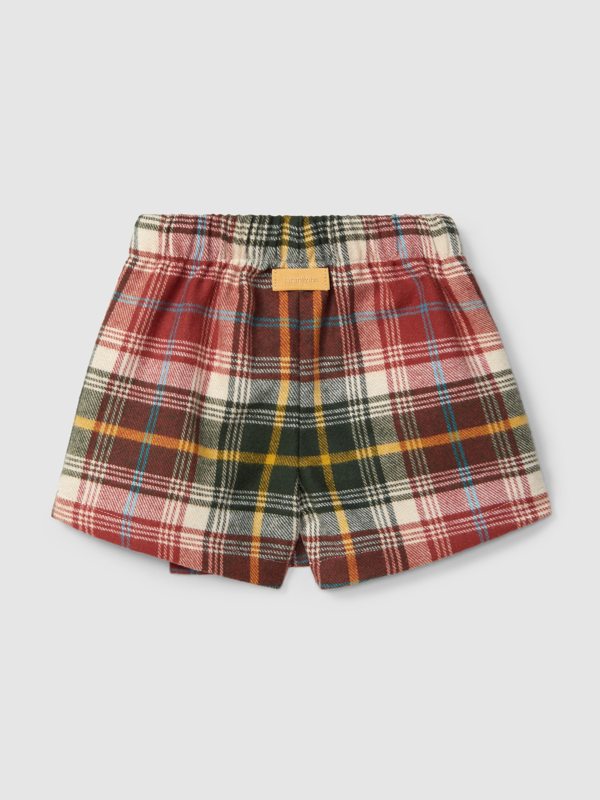 Flannel check skorts