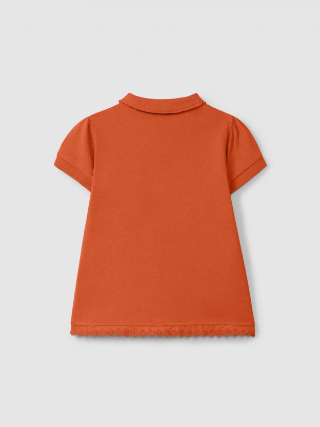 Robe en maille unie avec détails brodés Robe en maille unie avec détails brodés