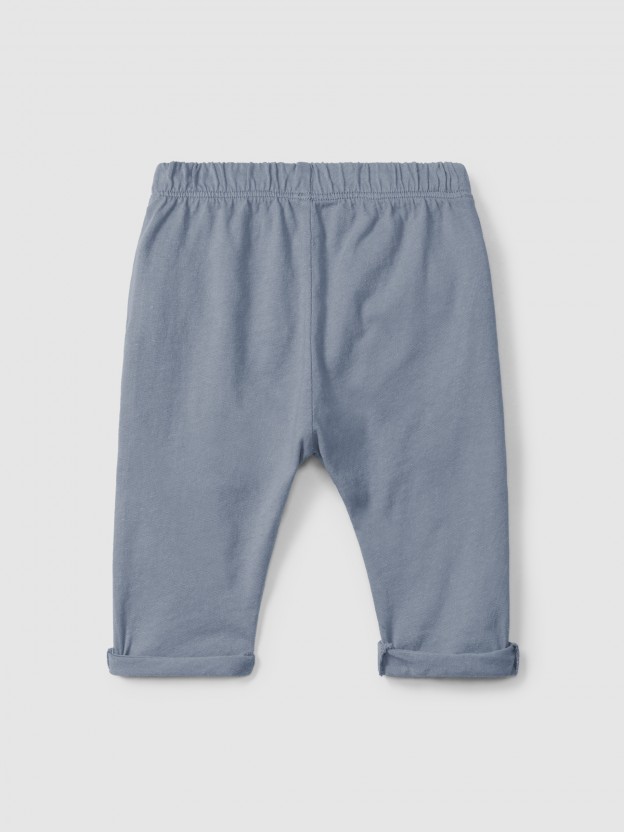 Pantalón en punto liso Pantalón en punto liso