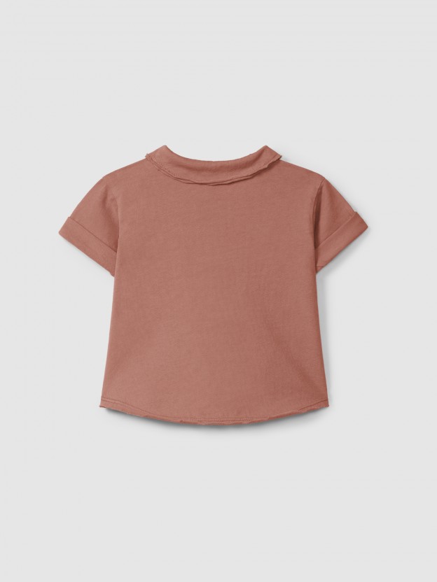 Plain jersey polo shirt with pocket Plain jersey polo shirt with pocket