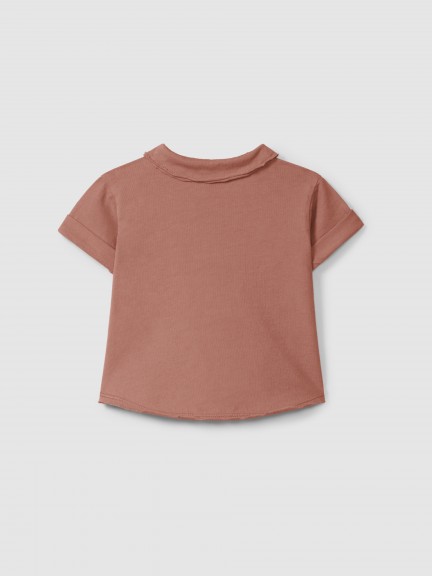 Polo en maille unie avec poche Polo en maille unie avec poche