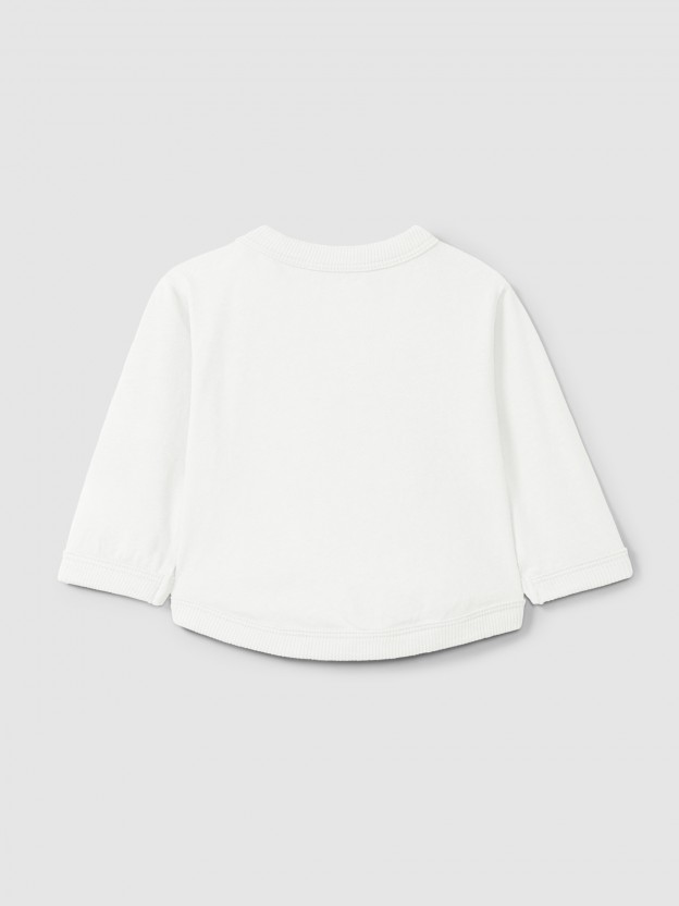 Longsleeve maille unie avec poche Longsleeve maille unie avec poche