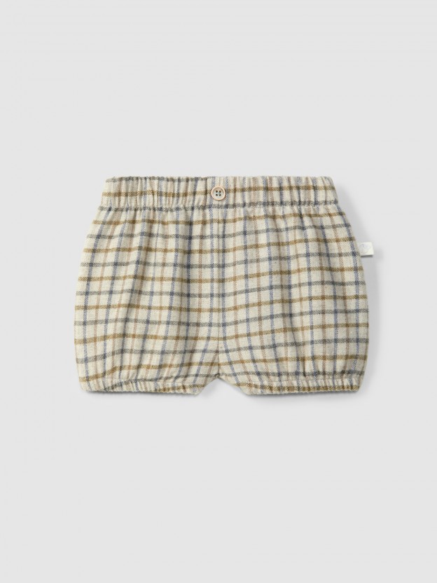 Organic cotton check diaper cover
