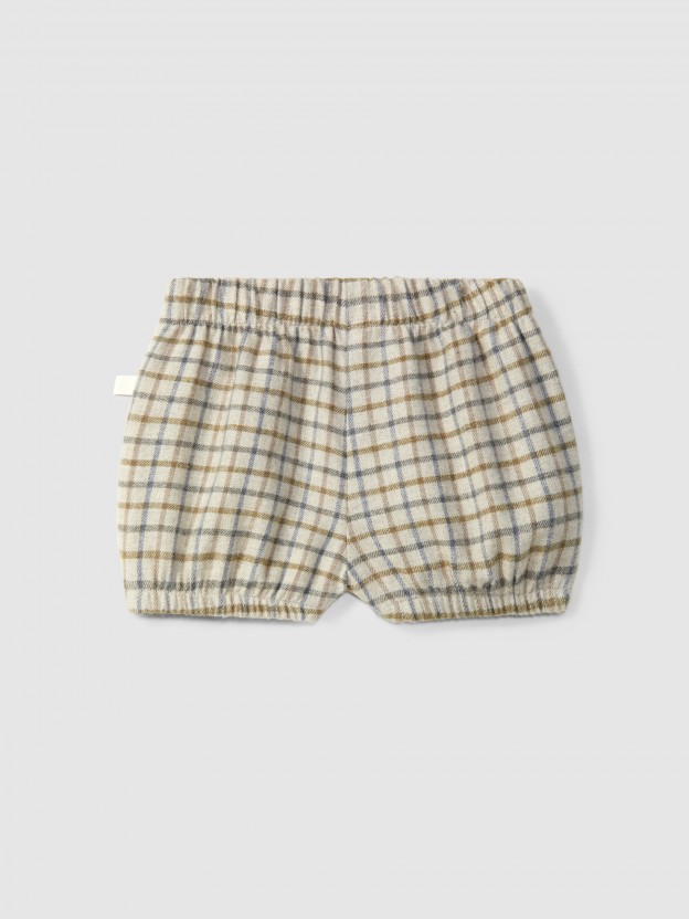 Organic cotton check diaper cover
