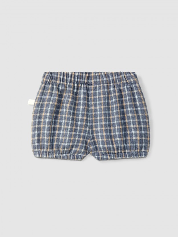 Organic cotton check diaper cover Organic cotton check diaper cover