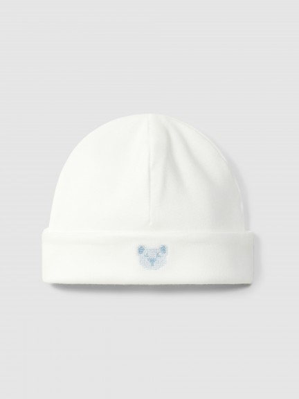 Bonnet avec détail brodé Bonnet avec détail brodé