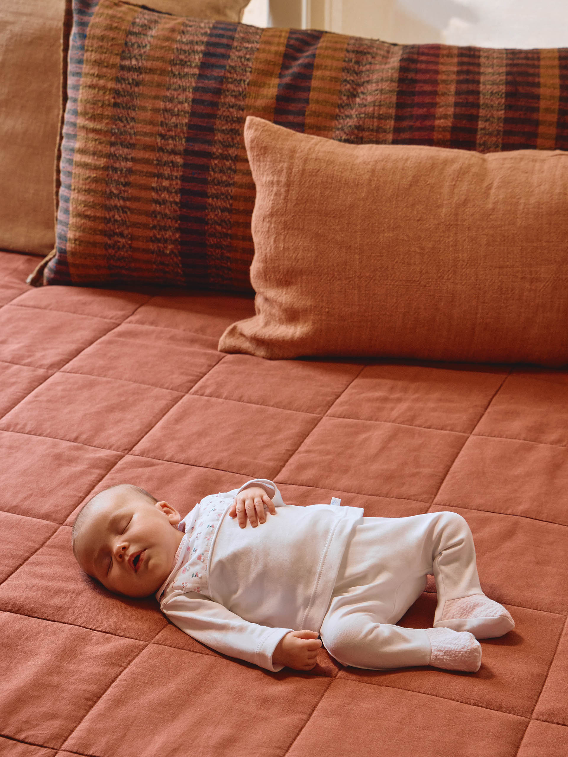 Two-piece set with printed chest yoke