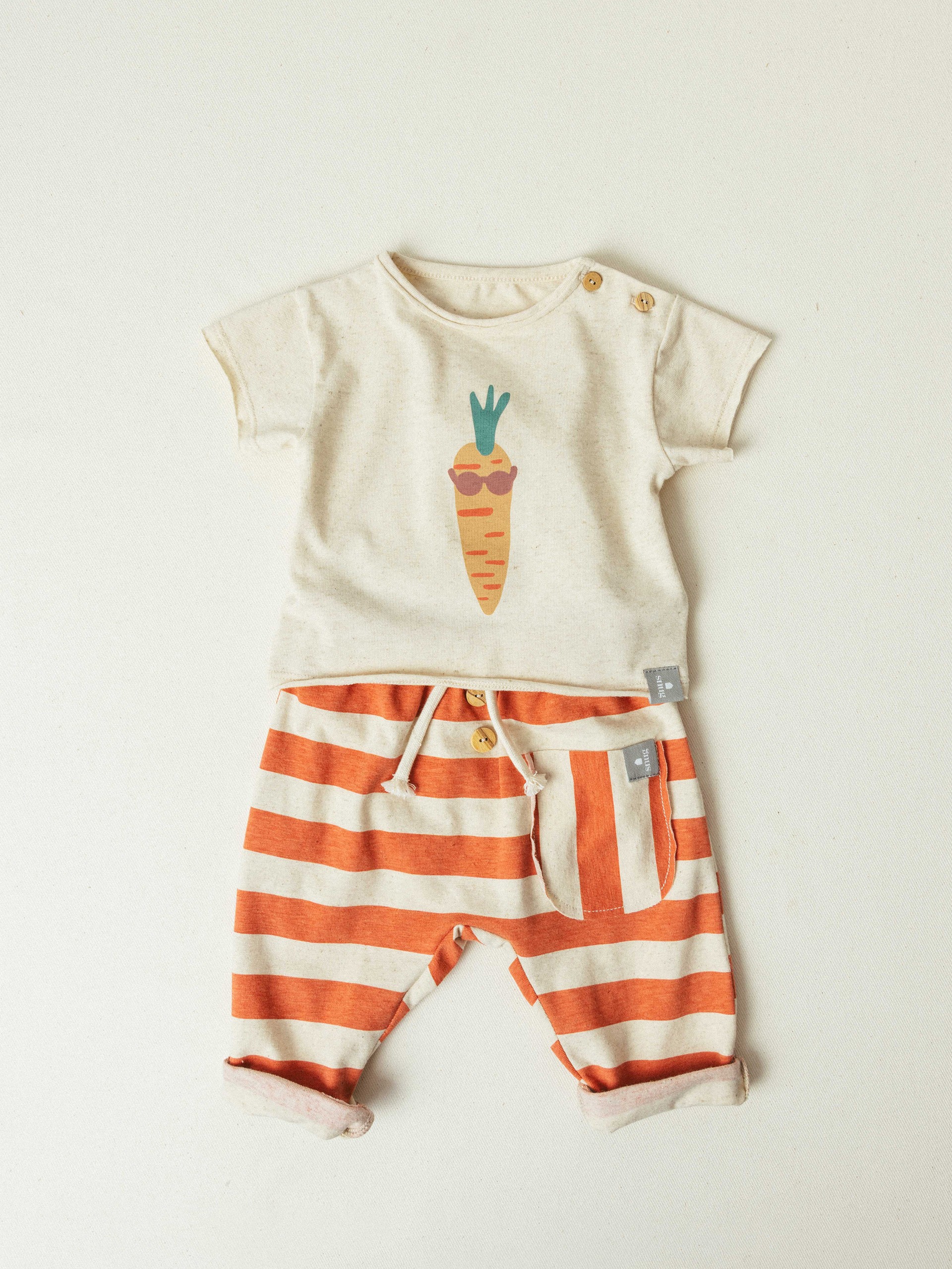 Pull-up pants striped with pocket