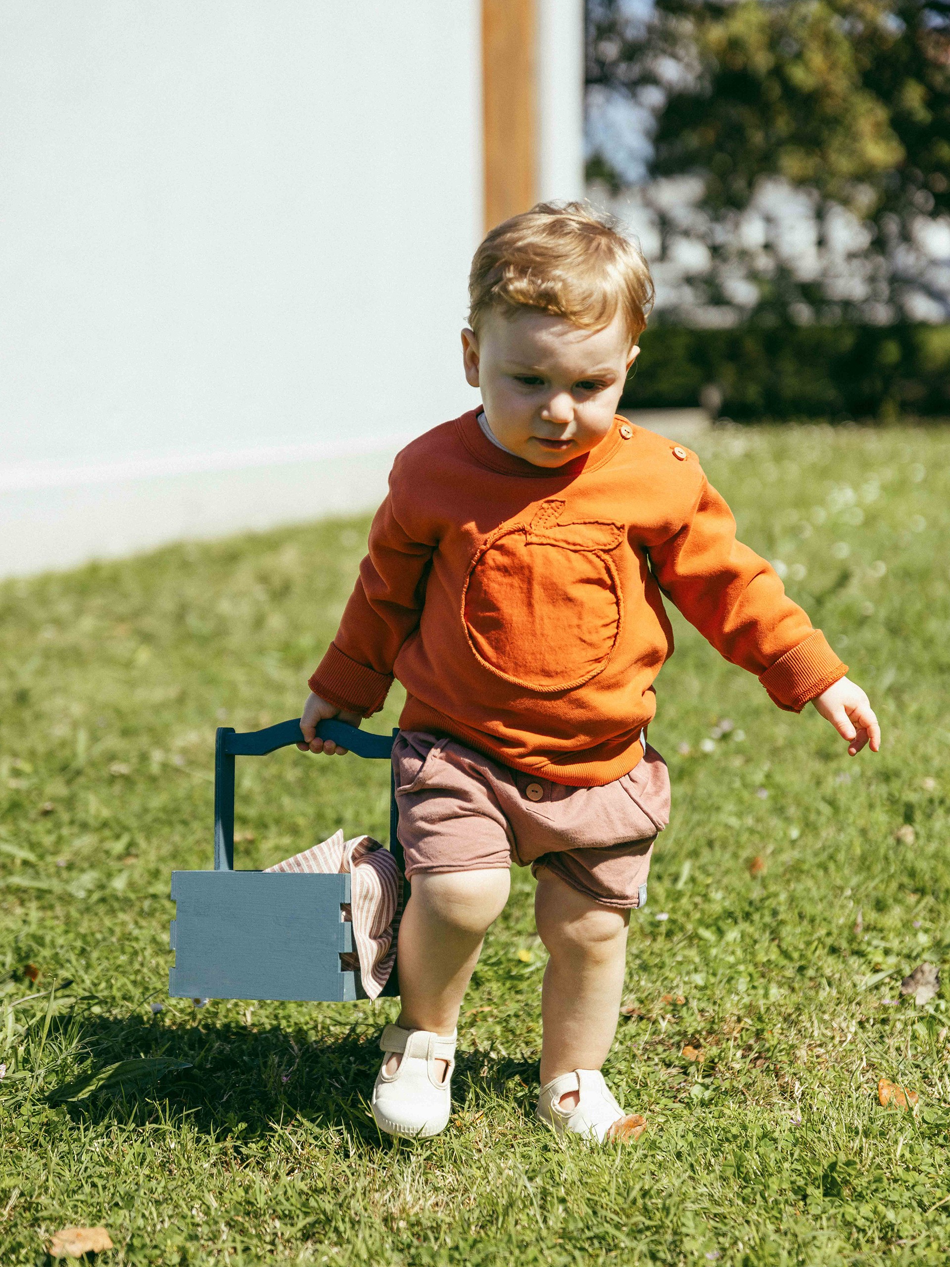Sweatshirt em felpa com bordado