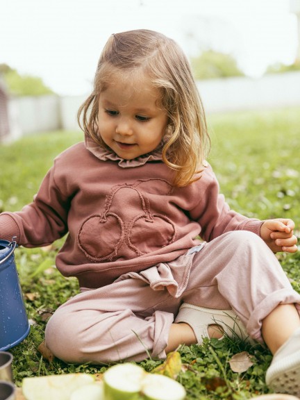 Sweatshirt en peluche avec broderie