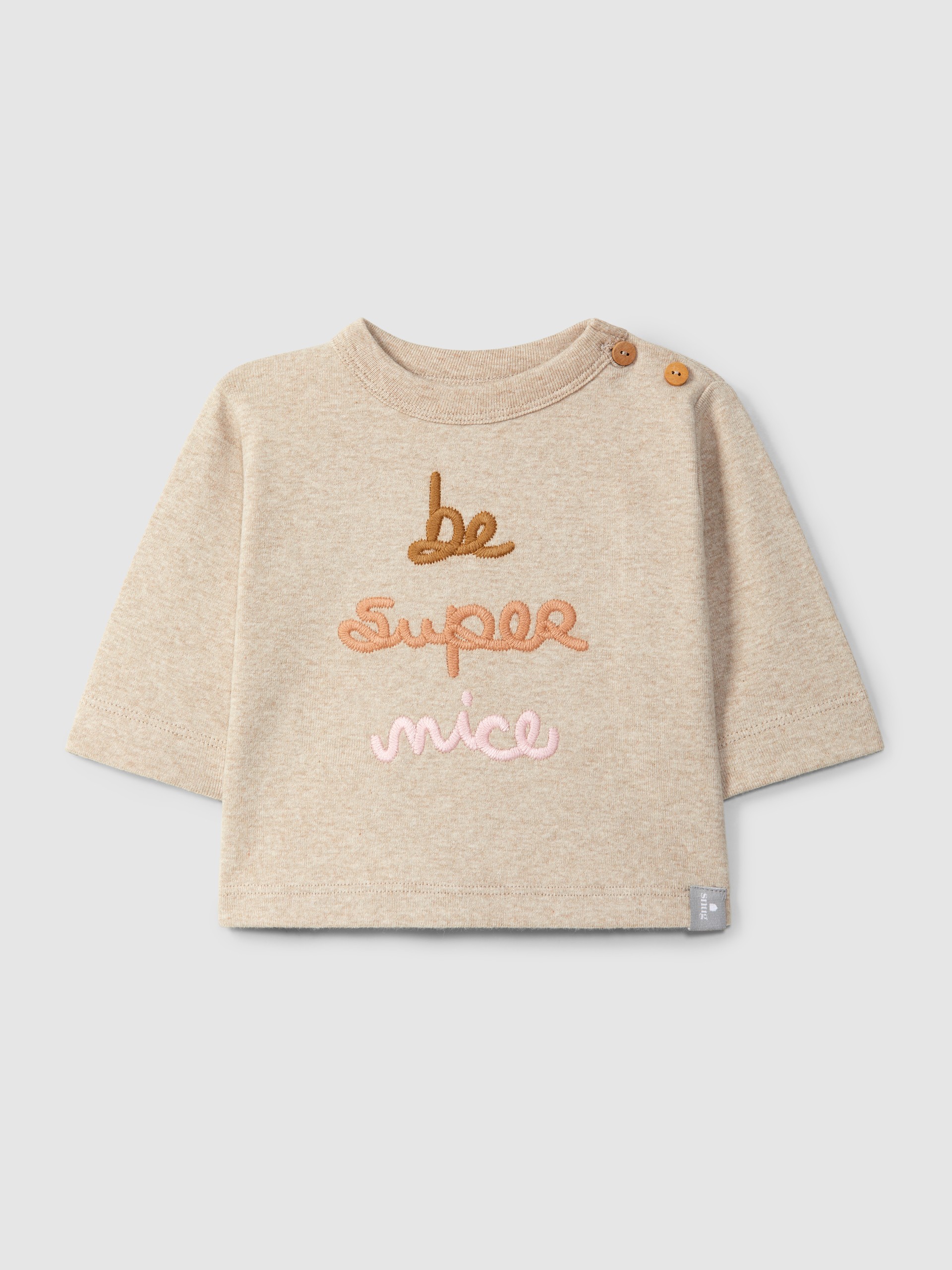 Camiseta de manga larga en algodón con bordado