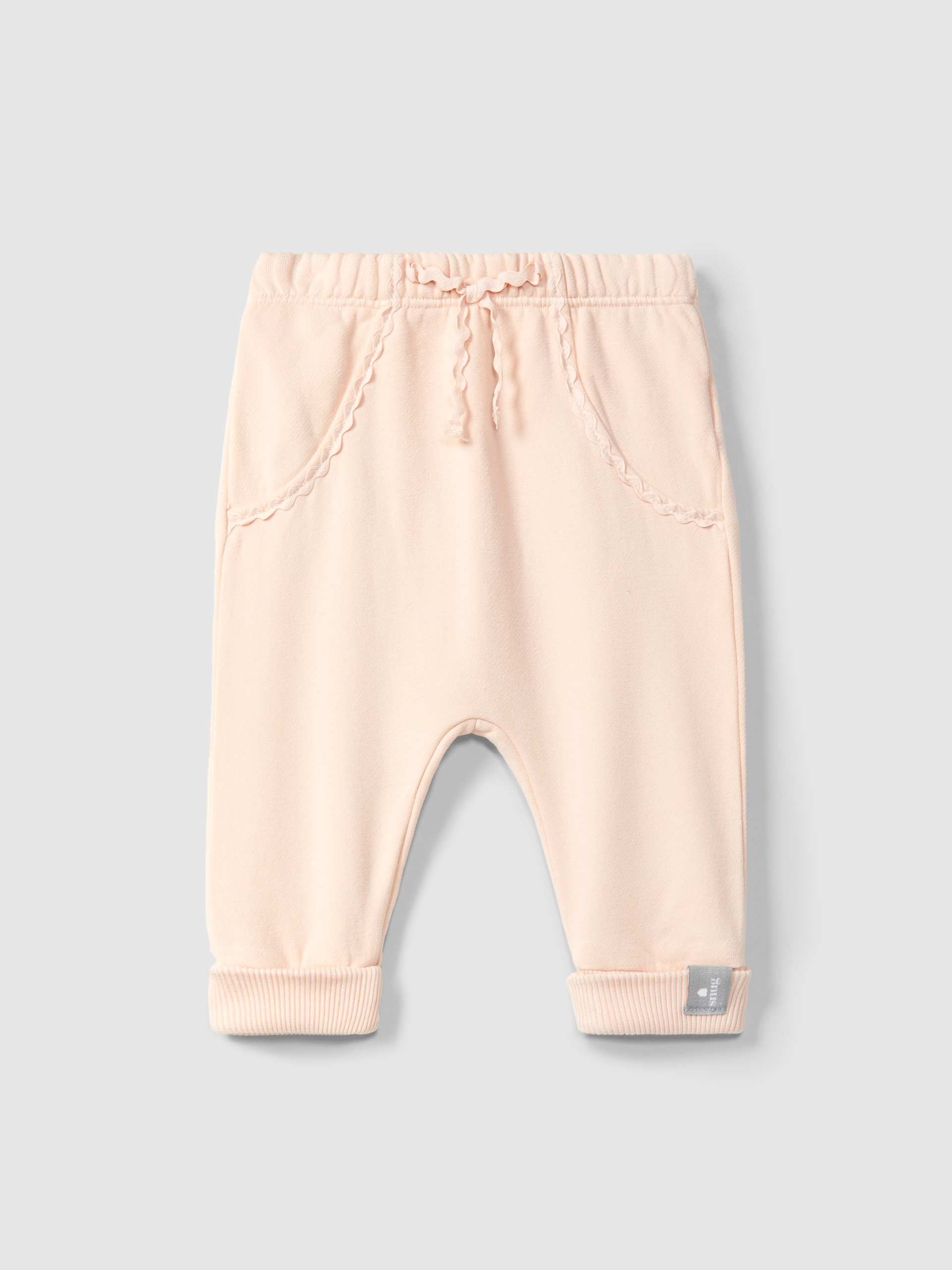 Pantalones pull-up en felpa con detalle en picunela