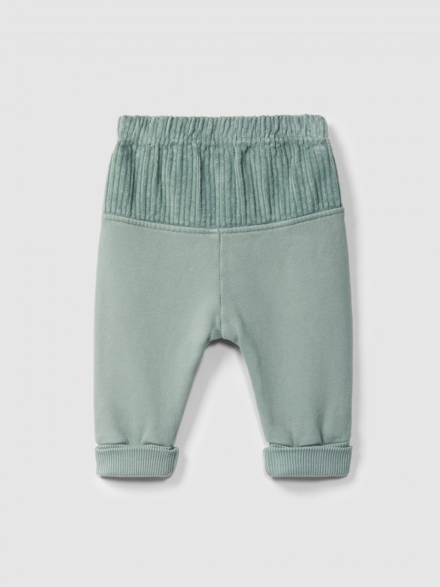Pantalones pull-up en felpa Pantalones pull-up en felpa