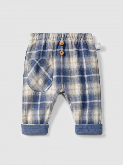 Pantalon pull-up à carreaux Pantalon pull-up à carreaux